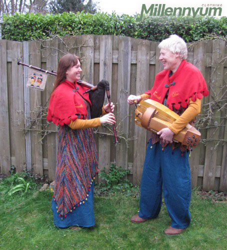 Tweedledum & Tweedledee wearing their fantasy outfits
