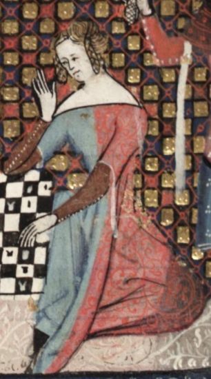 mi-parti cotehardie from 14th century