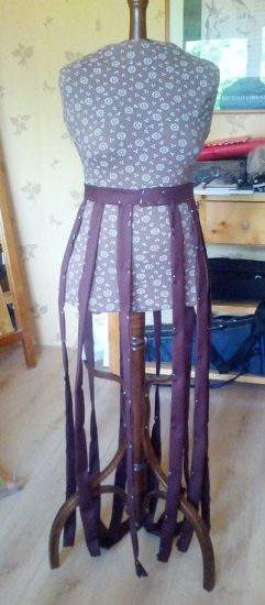 fabric straps on a waistband