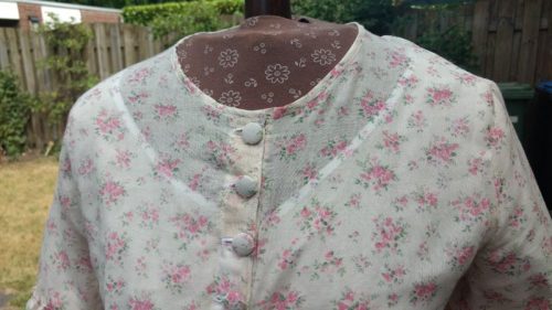 Victorian summer dress neckline