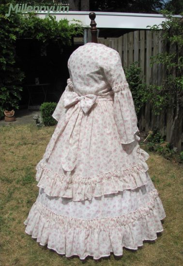 Victorian summer dress on mannequin - back