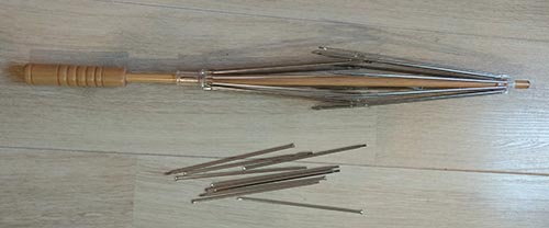 shortened parasol frame