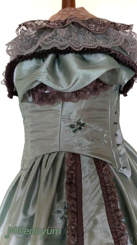 Victorian ballgown - side close-up
