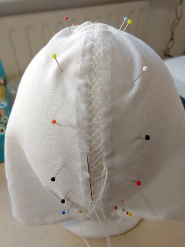 embroidering the two halves together