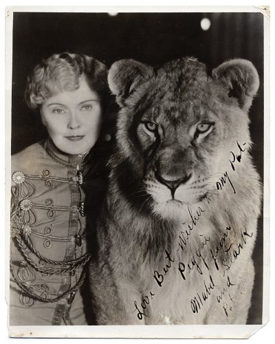 Mabel Stark with tiger