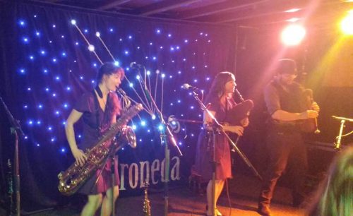 backdrop during our performance
