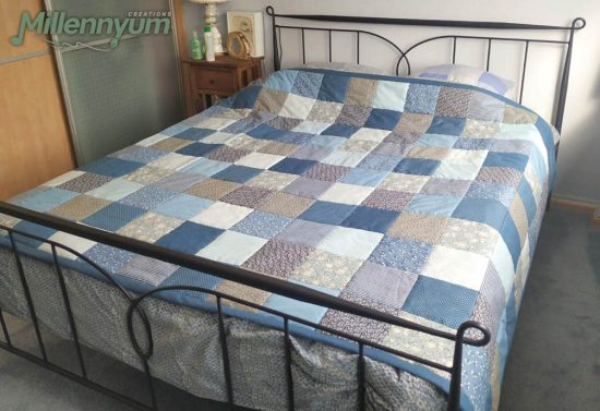 quilt on the bed