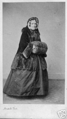 old photo of a lady wearing a pardessus