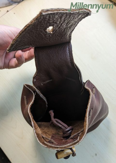 17th century bag - inside