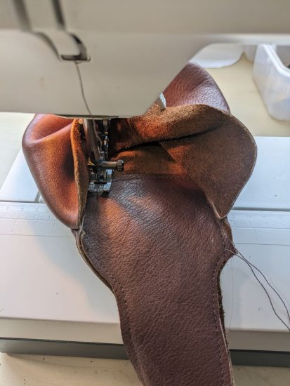 sewing the bag