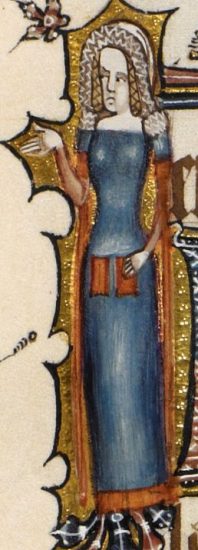 Rushed veil, Bohun Psalter, 2nd half 14th century