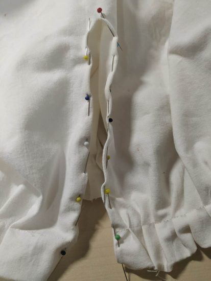 hemming the slit