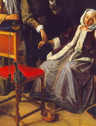Detail from a Jan Steen painting, 1661