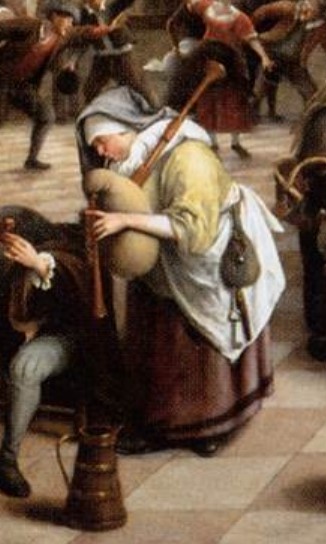 Detail from a Jan Steen painting, 1674