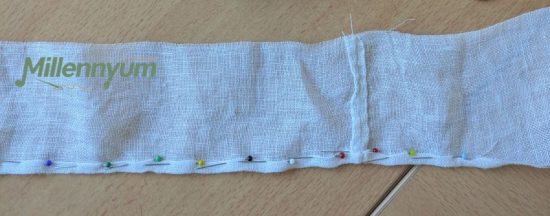 sewing the ruffle strip