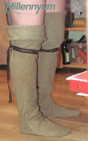 Woolen medieval stockings