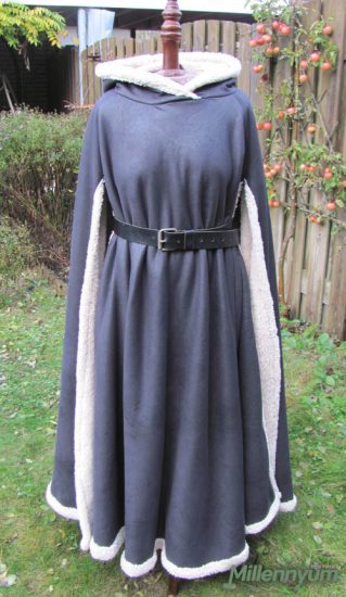 cloak worn with belt