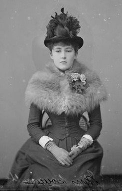 fur cape and muff - 1880s