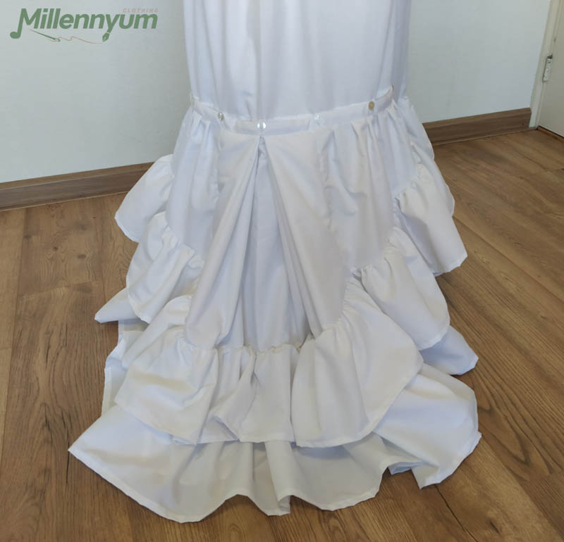 petticoat with train - back