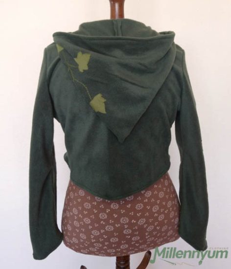 short fleece vest - back