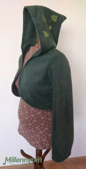 short fleece vest - with hood up