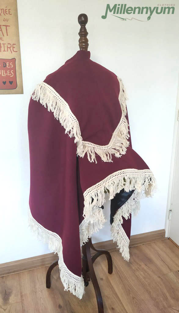 talma wrap with bustle