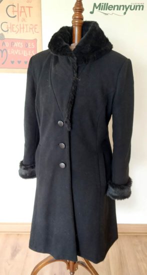 winter coat with closed collar