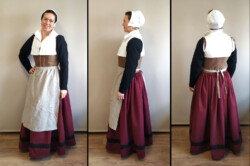 17e eeuwse outfit, gemaakt als bandkleding voor optredens op festivals over die periode. 17e eeuws kostuum